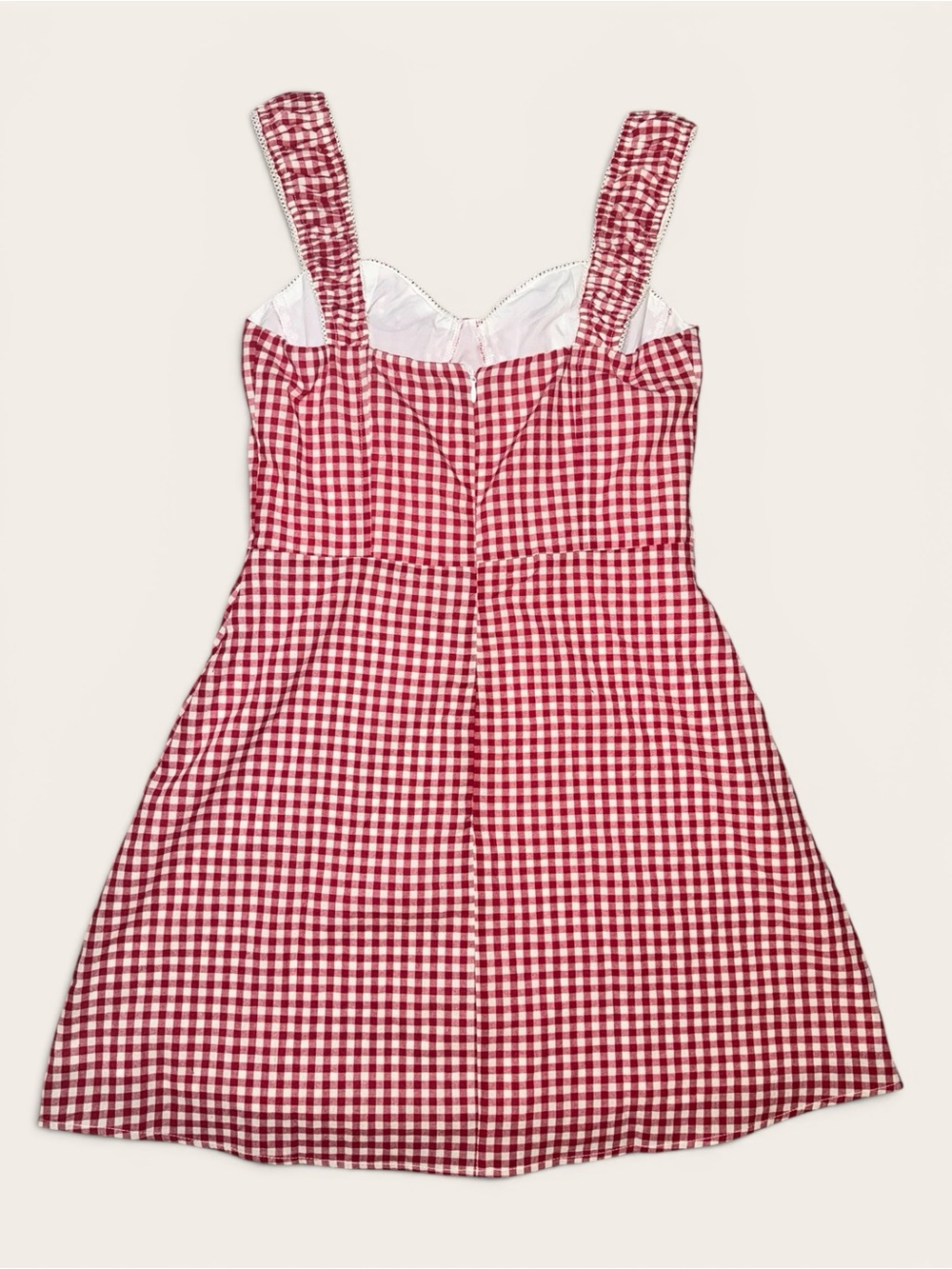 Princess Polly Red & White Gingham Mini Dress Size US 4 NWT - Picture 2 of 8